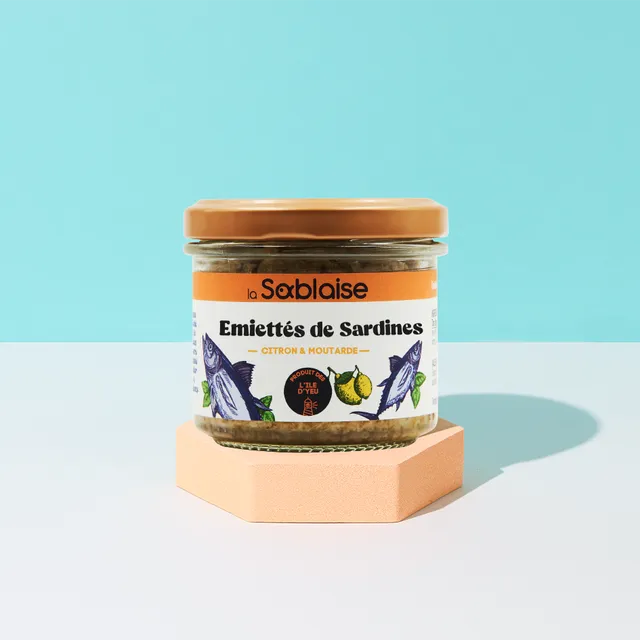 la-sablaise-emiett-s-de-sardine-zitrone-moutarde-sardinen-st-ckchen-konserve image 1