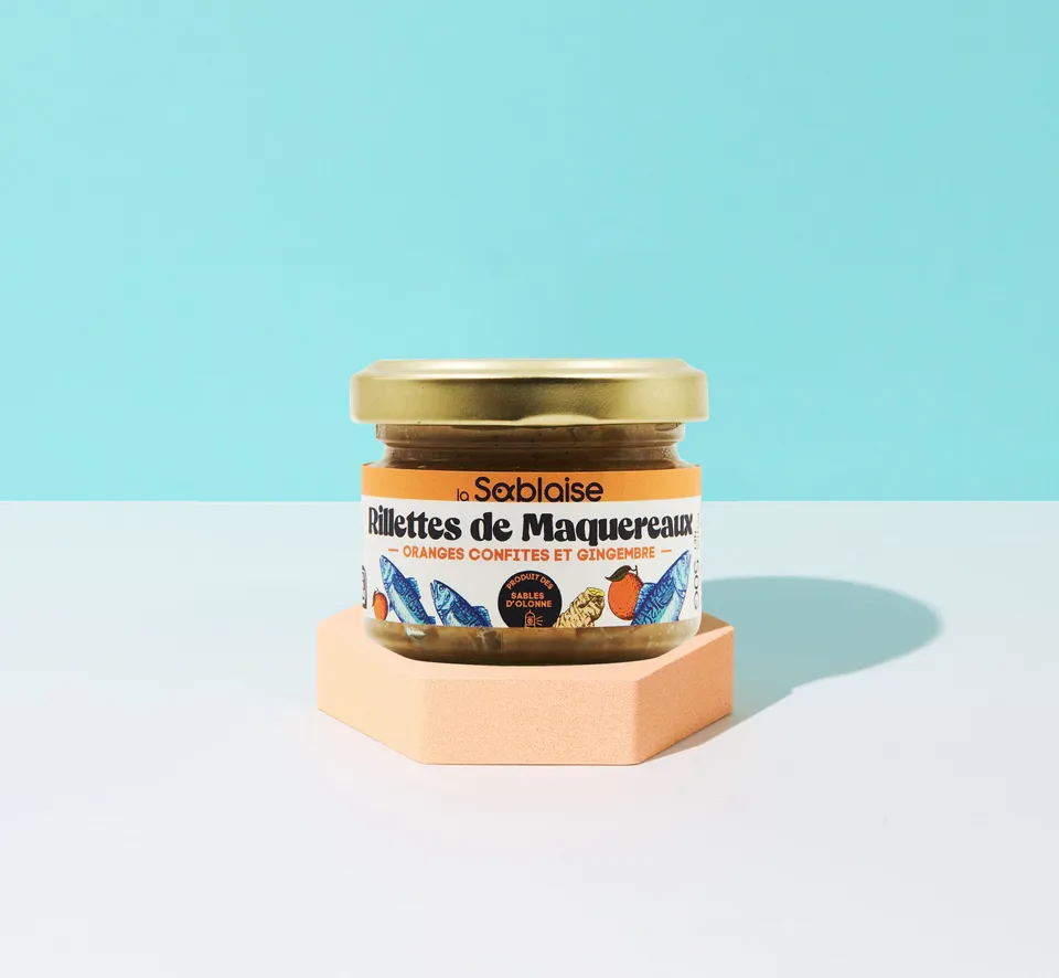 la-sablaise-rillettes-de-maquereaux-orange-gingembre-makrelen-rillettes-50g image 1