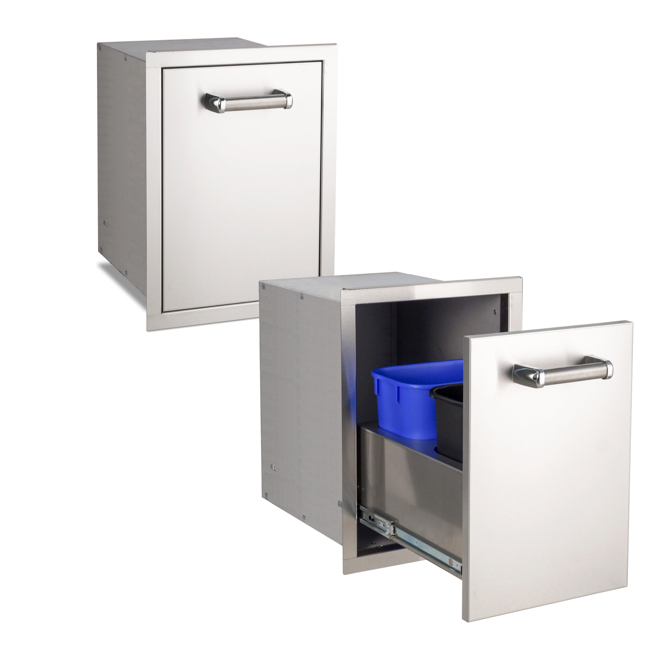 firemagic-double-trash-cabinet-abfallschrank image 1