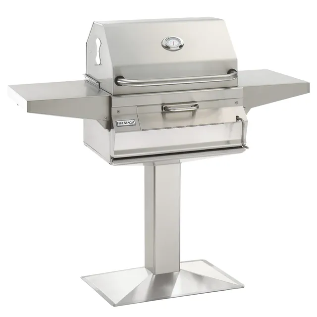 firemagic-charcoal-patio-post-mount-grill-holzkohlegrill-mit-standpfosten image 1