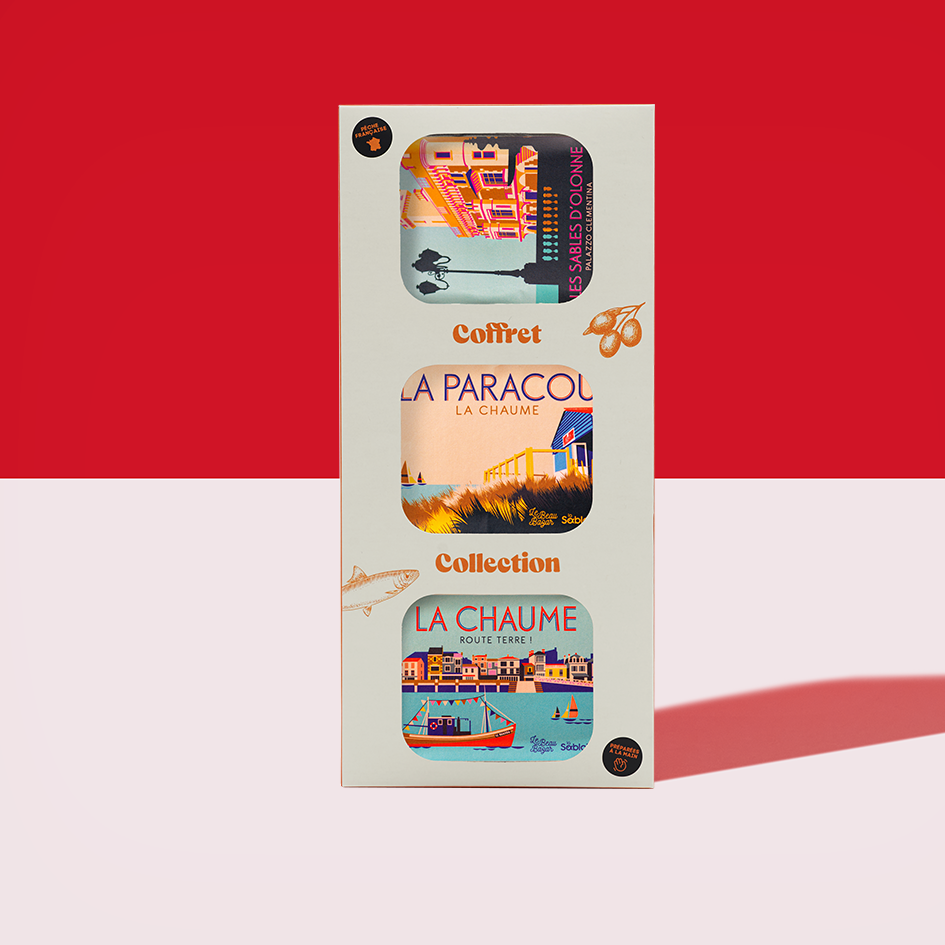 la-sablaise-coffret-trio-sardines-collector-beau-bazar-sardinen-in-oliven-l image 1